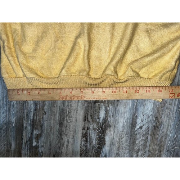 By Project Social T (PST) Gold/Yellow Short Midriff Sweater Size Medium - Picture 7 of 11